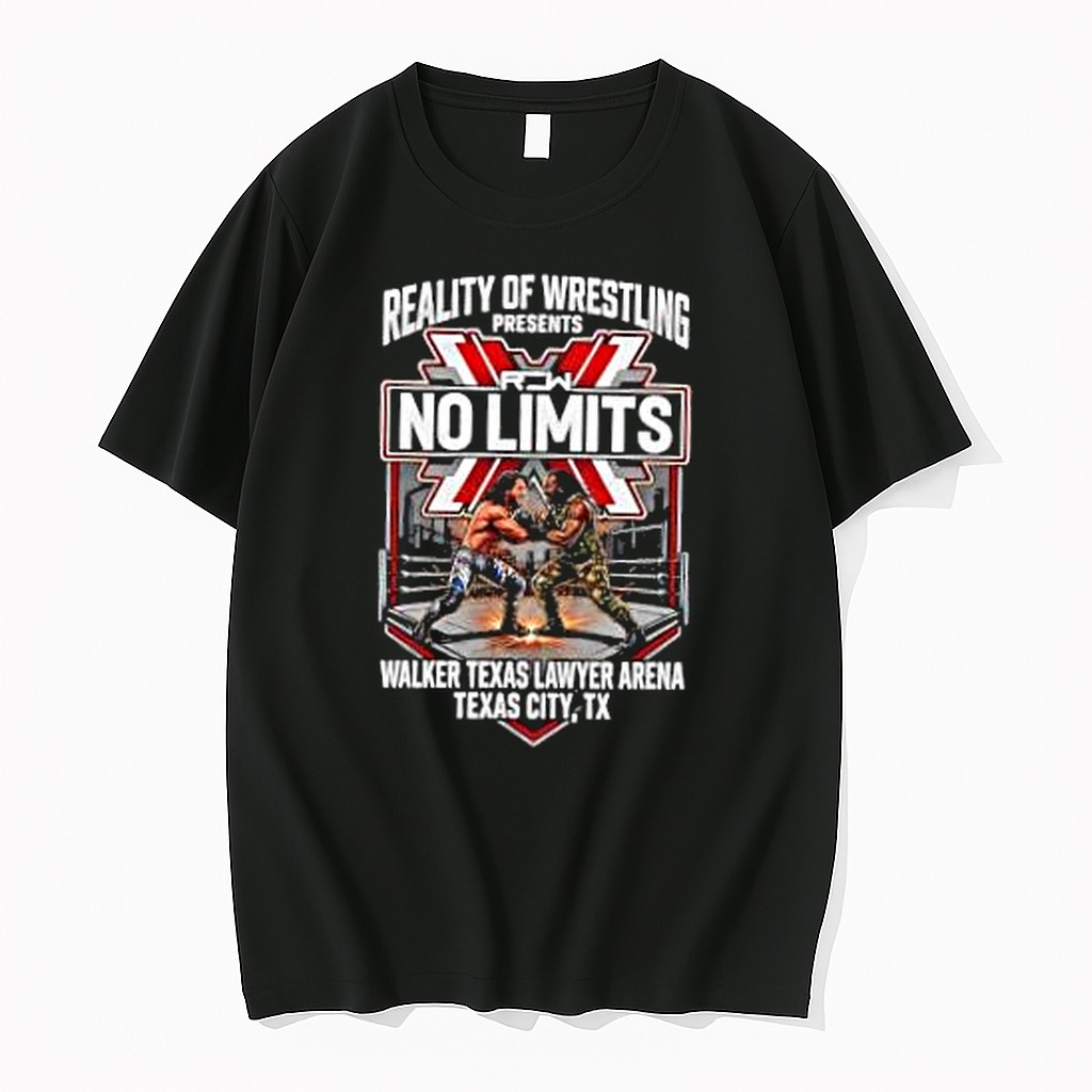 Original No Limits Reality Of Wrestling Presents Walker Texas Lawyer Arena Tshirts