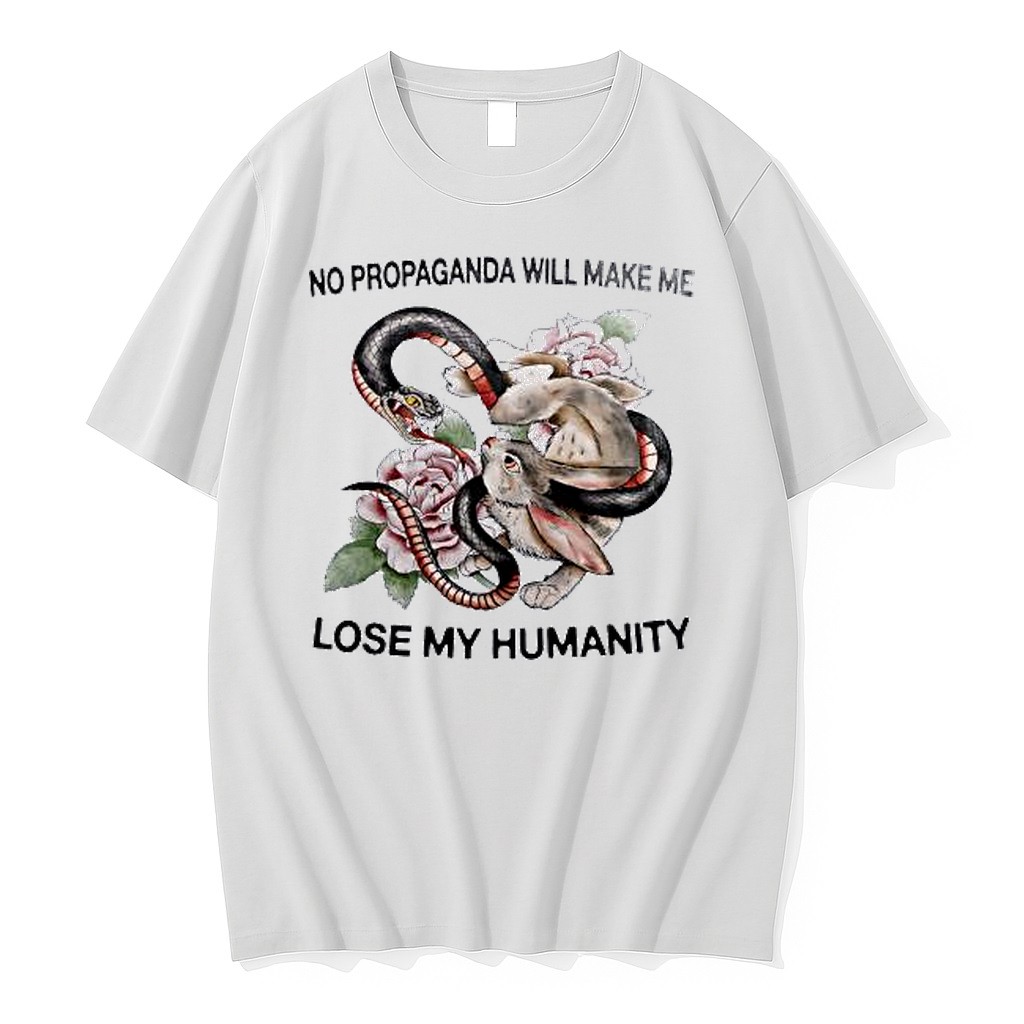 Original No Propaganda Will Make Me Lose My Humanity Snake Rabbit Tshirts