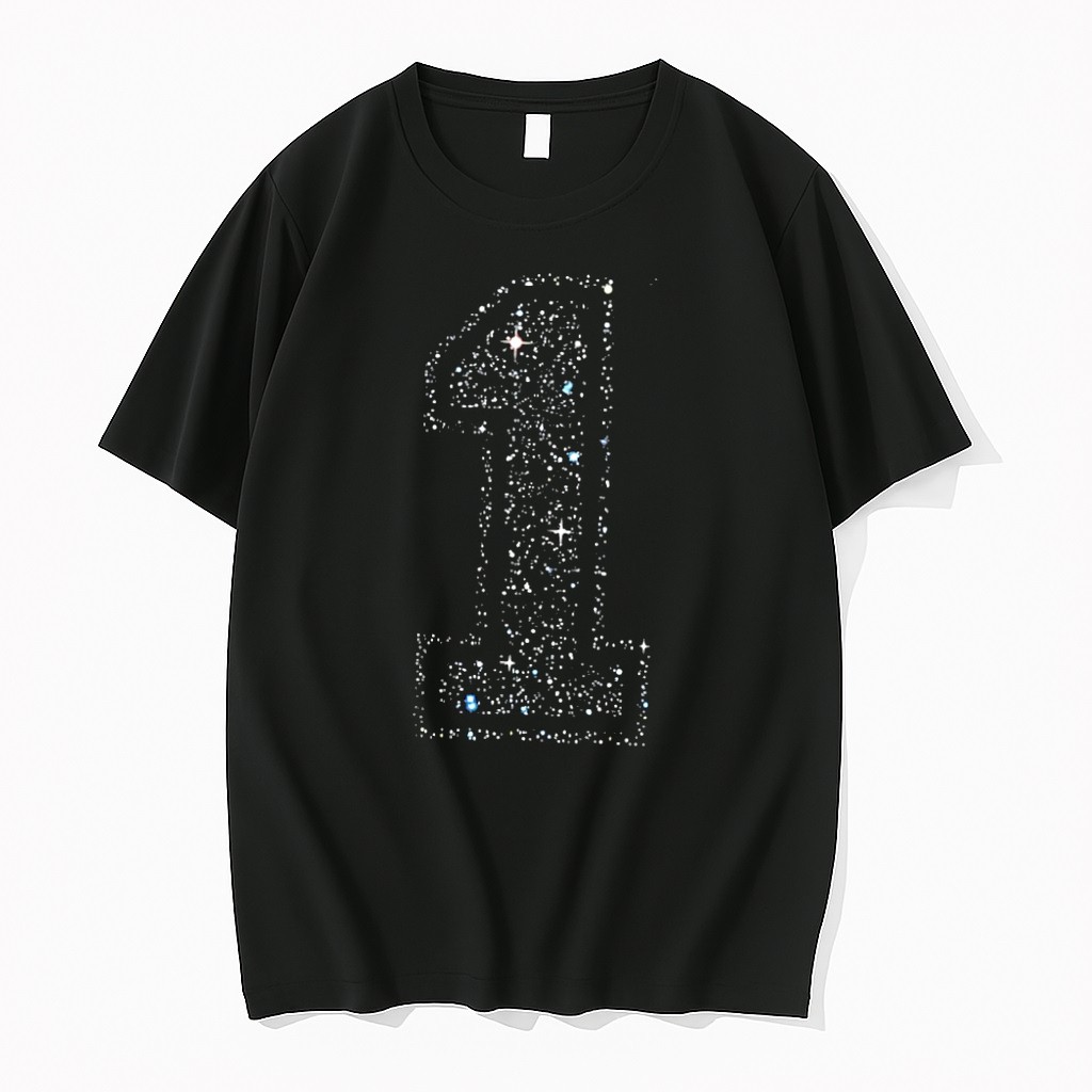 Original Number One Galaxy Graphic Black Tshirts