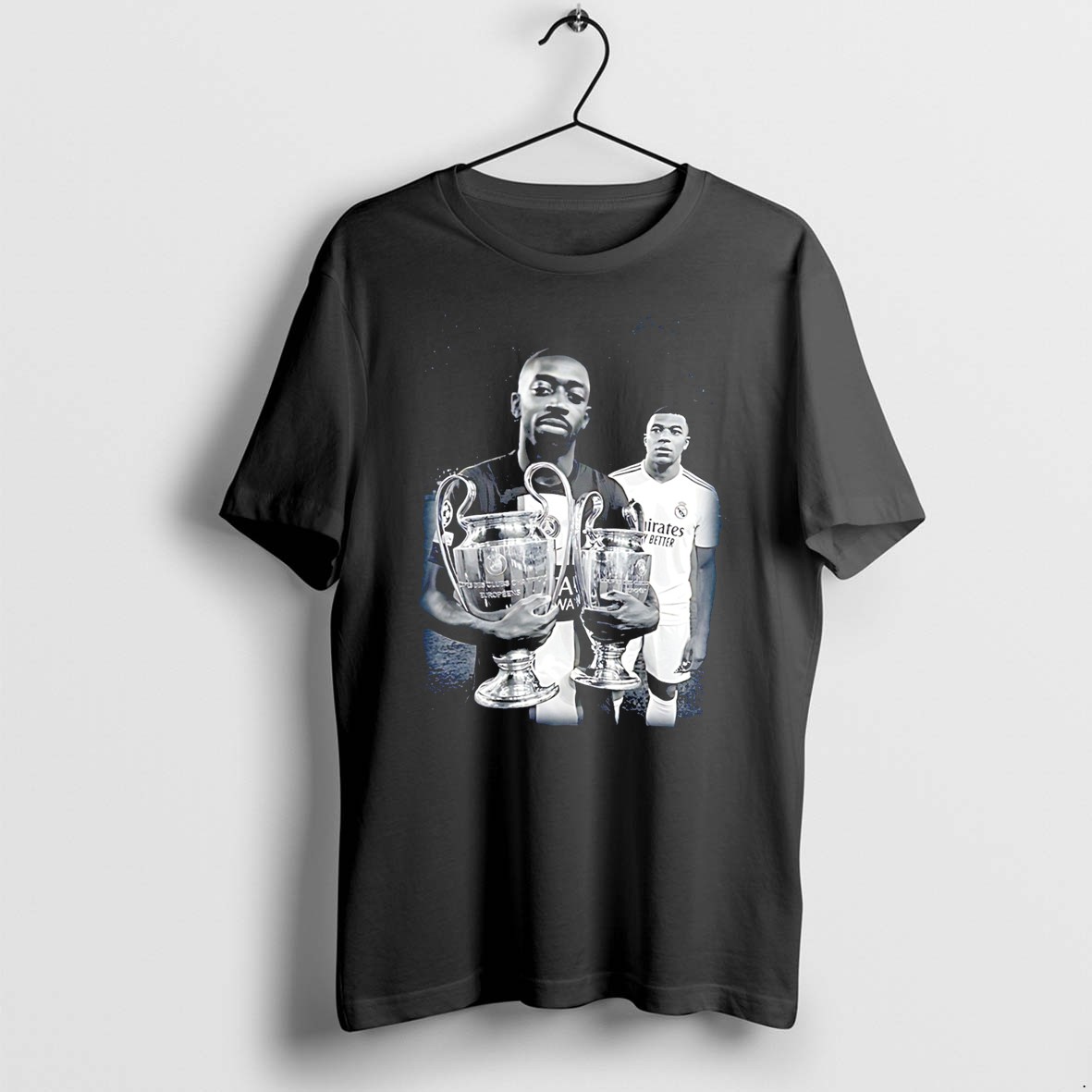 Original Ousmane Dembele And Kylian Mbappe Paris Saint Germain Double Trophies Tee Tshirts