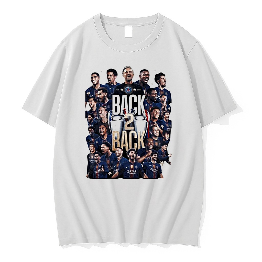 Original Psg Back 2 Back Champions League Tshirts