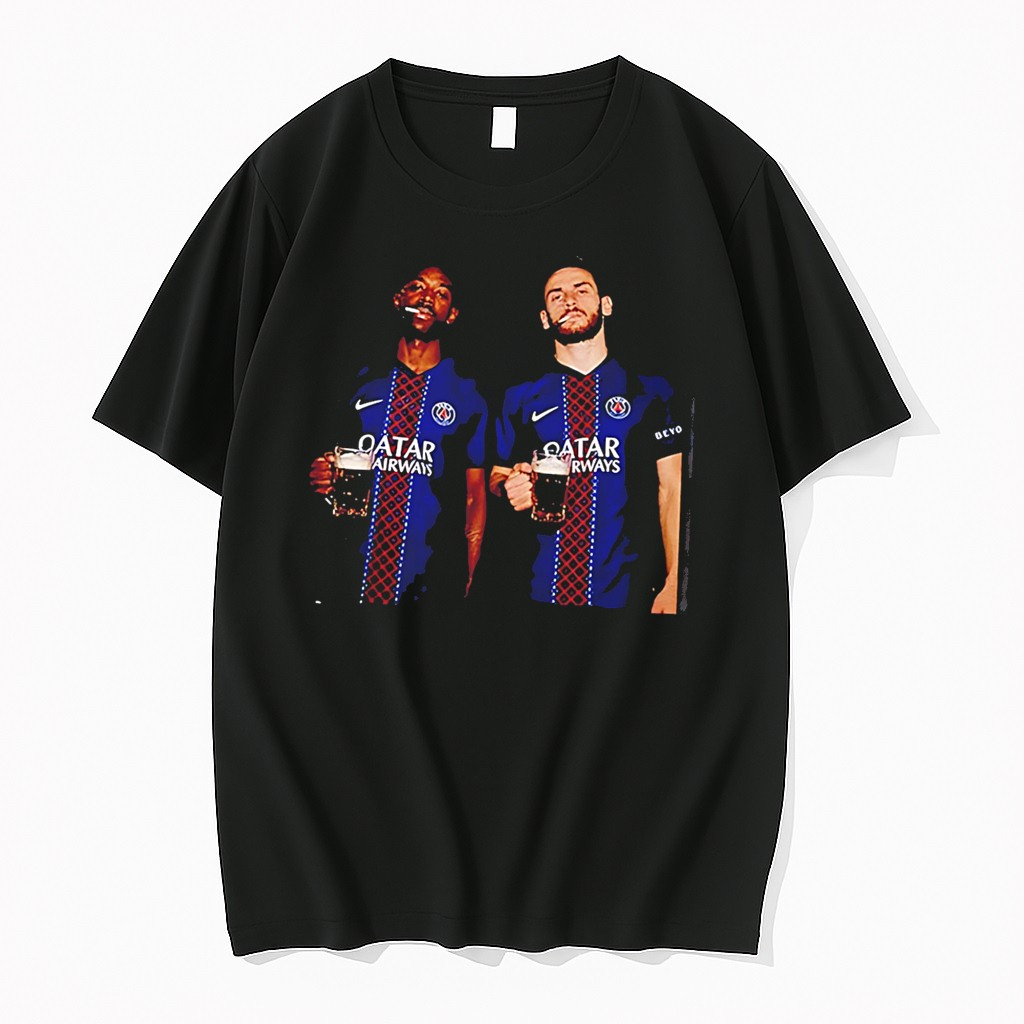 Original Paris Saint Germain Khvicha Kvaratskhelia And Ousmane Dembele Cool Tee Tshirts