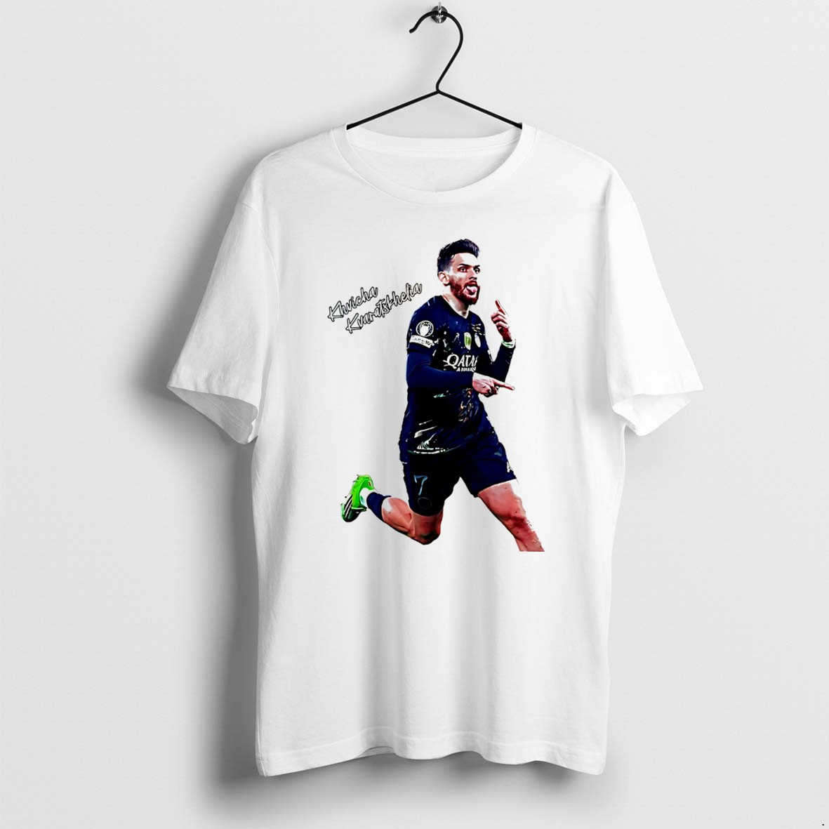 Original Paris Saint Germain Khvicha Kvaratskhelia Graphic Tee Tshirts