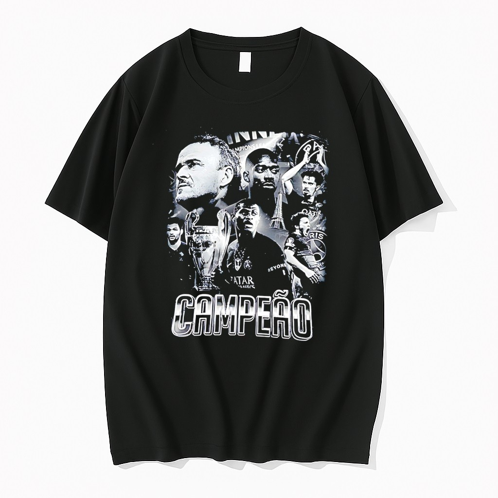 Original Paris Saint Germain Uefa Champions League Campeao Tee Tshirts