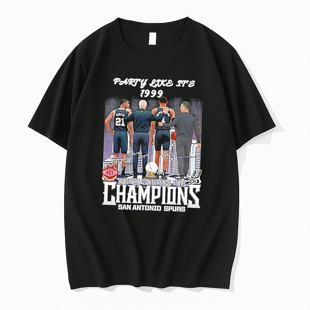 Original Party Like Its 1999 San Antonio Spurs Western Conference Champions Tee Tshirts