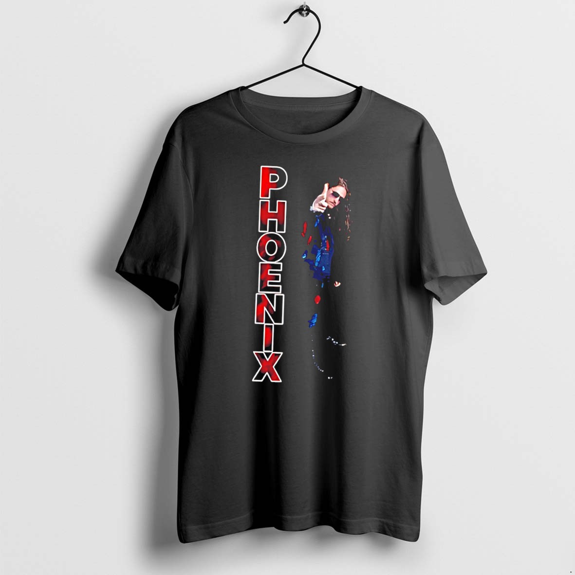 Original Phoenix Vertical Red Text Tee Tshirts