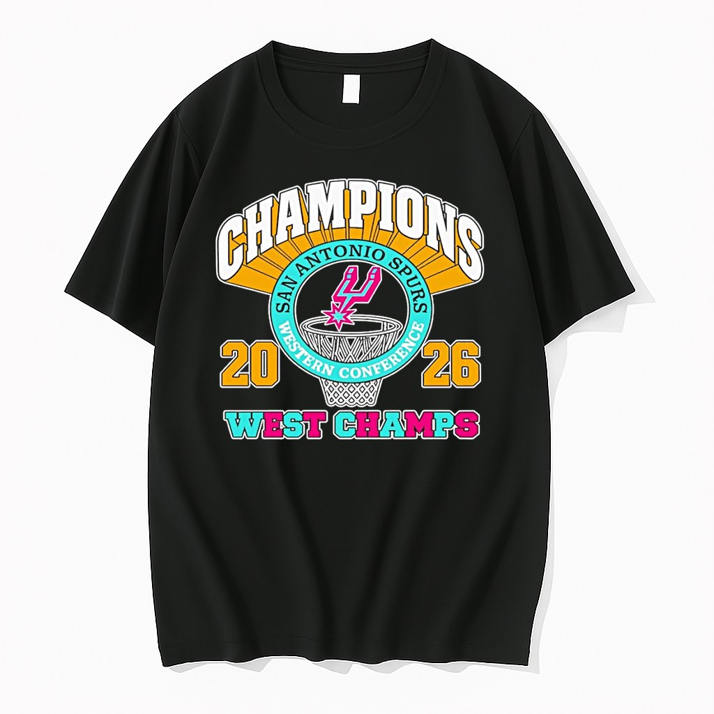 Original Retro San Antonio Spurs Basketball 2026 Spurs Western Conference Tshirts