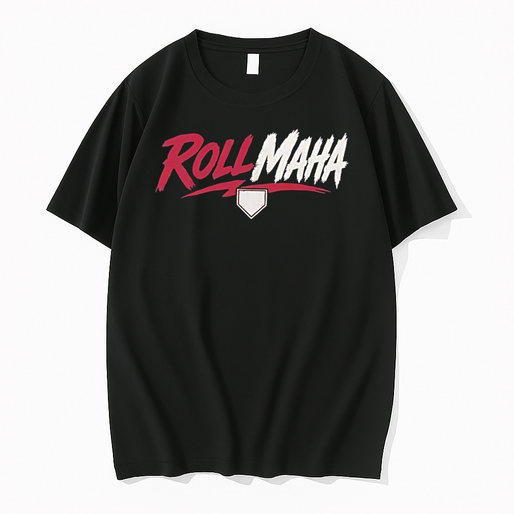 Original Rollmaha Baseball Home Plate Black Tshirts