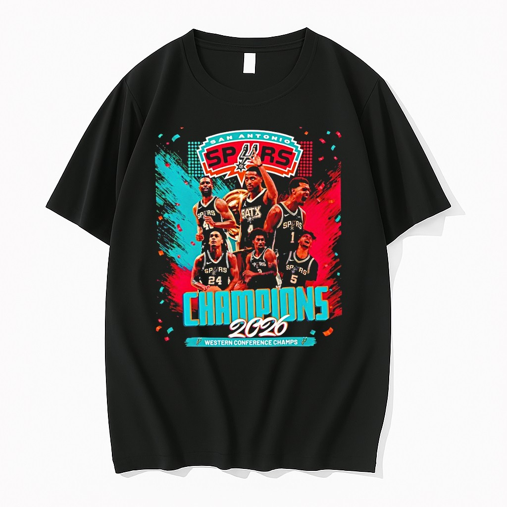Original San Antonio Spurs 2026 Western Conference Champions Basketball Team Logo Tshirts