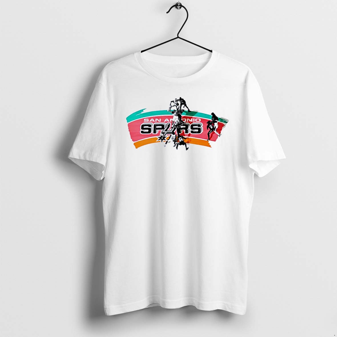 Original San Antonio Spurs Action Shot San Antonio Spurs White Tshirts