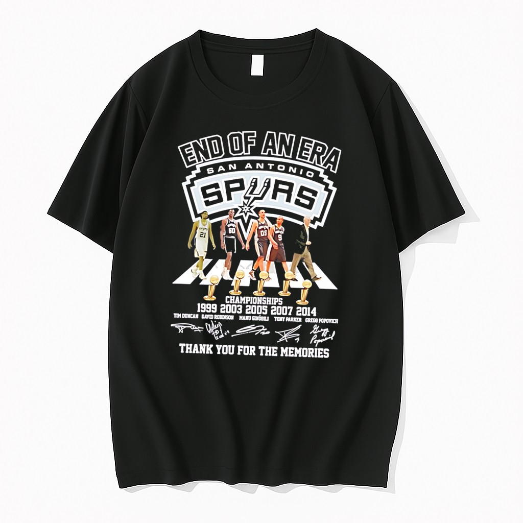 Original San Antonio Spurs Championships 1999 2003 2005 2007 2014 Tee Tshirts