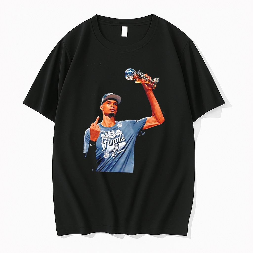 Original San Antonio Spurs Victor Wembanyama Holding Trophy Tee Tshirts