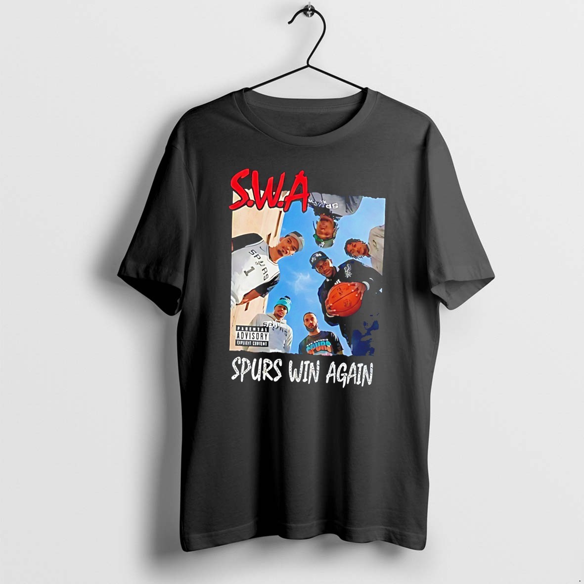 Original San Antonio Spurs With Attitude Vintage Rap Inspired Tee Tshirts