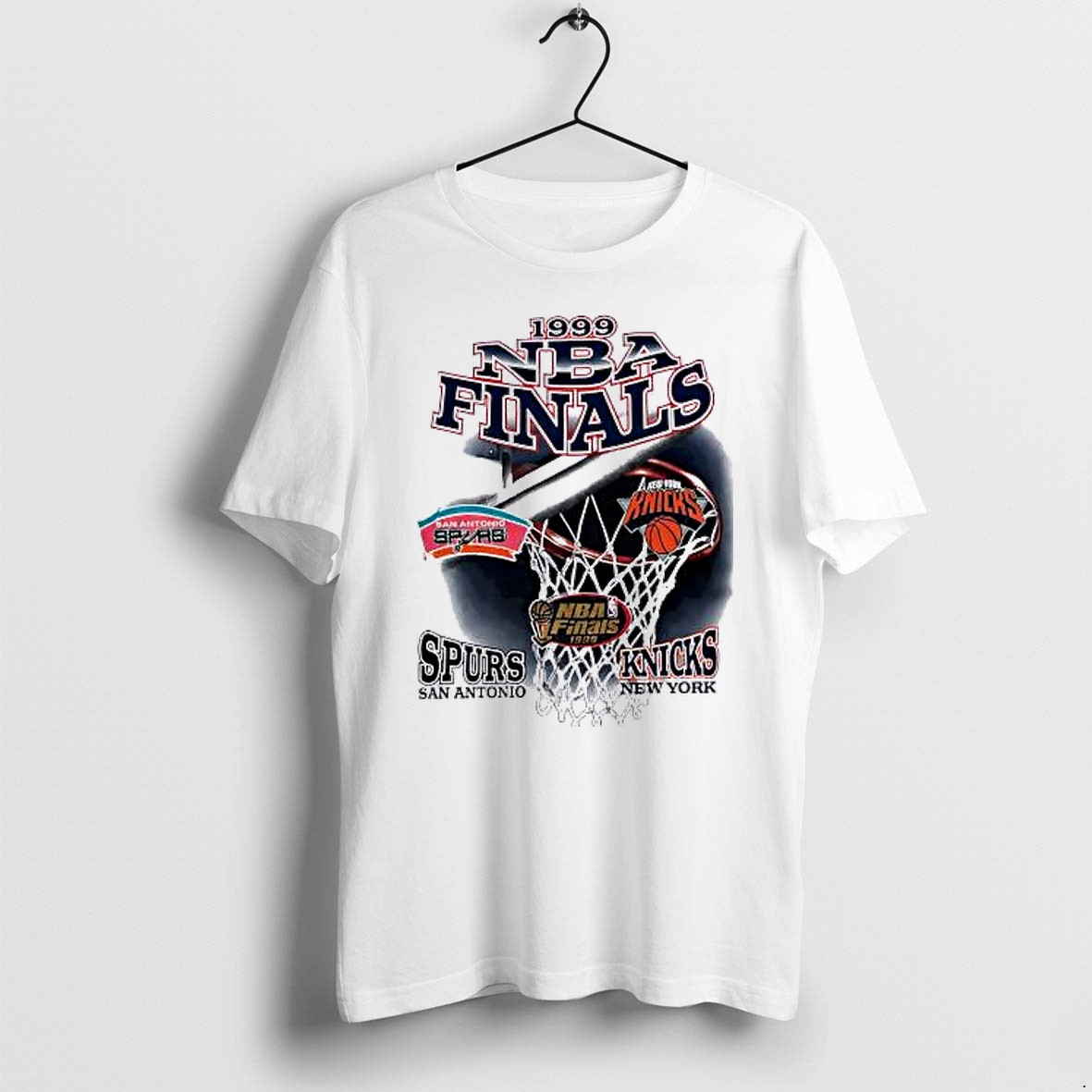 Original San Antonio Spurs Vs New York Knicks 1999 Nba Finals Vintage Tshirts