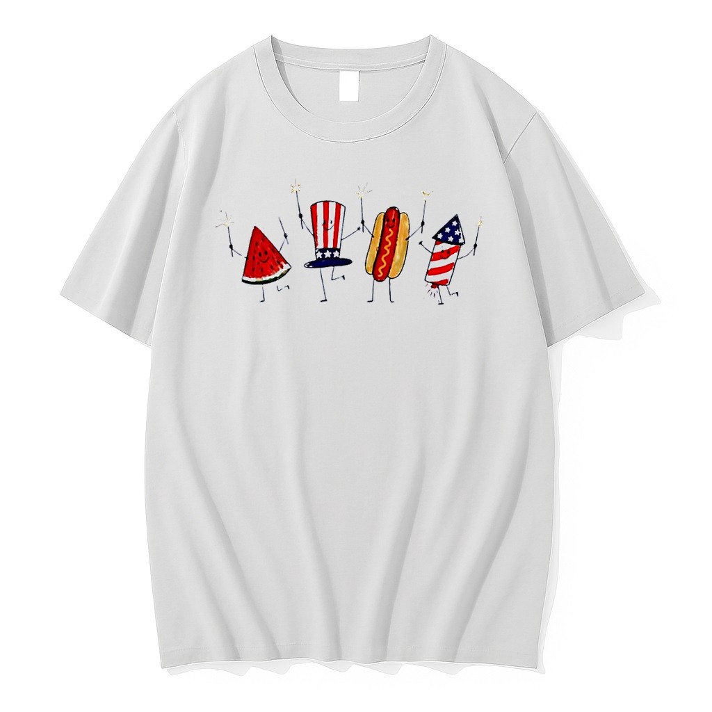 Original Sparklers Fun Usa Fourth Of July Patriotic Party White Tshirts