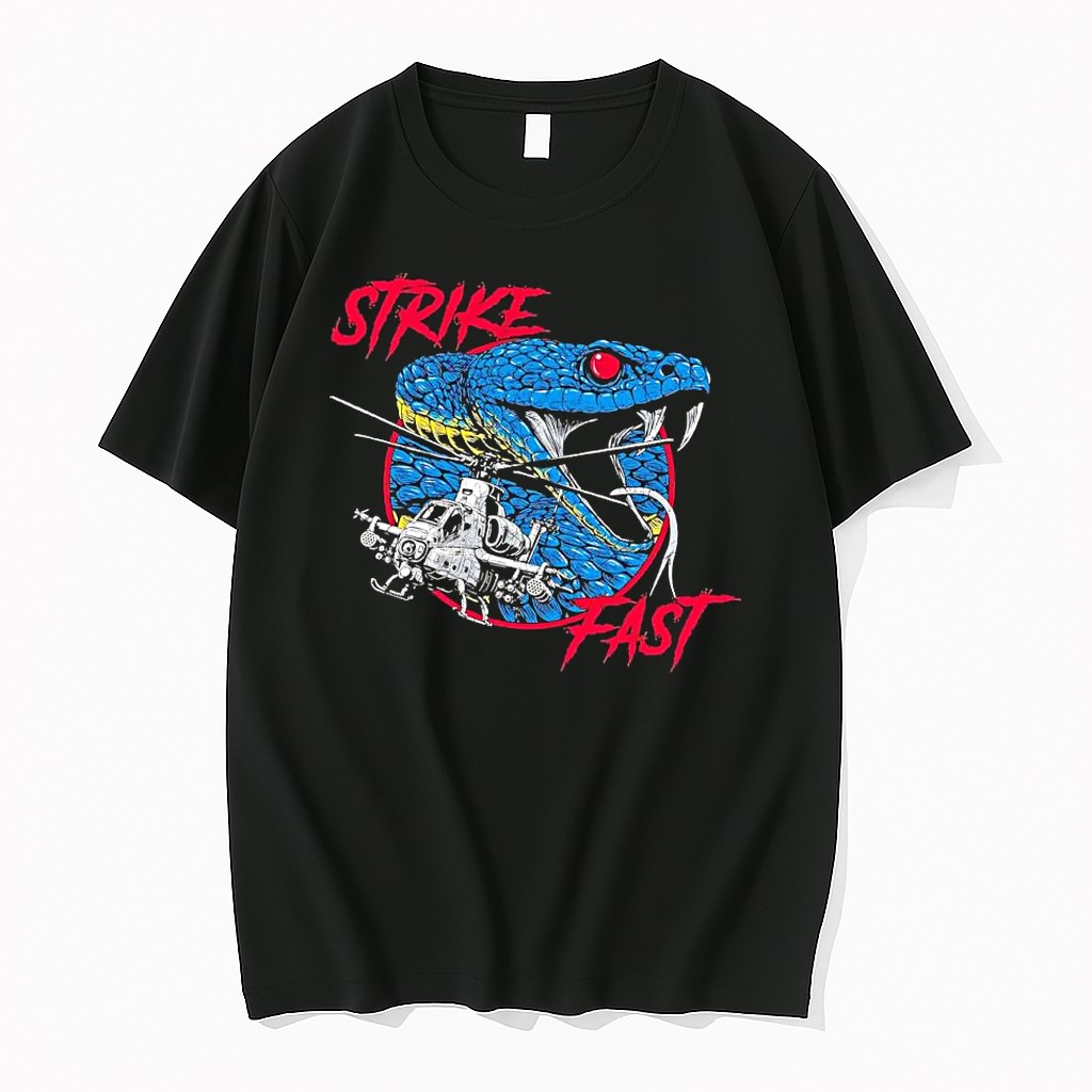 Original Strike Fast Ah 1 Cobra Attack Helicopter Snake Hirt Tshirts