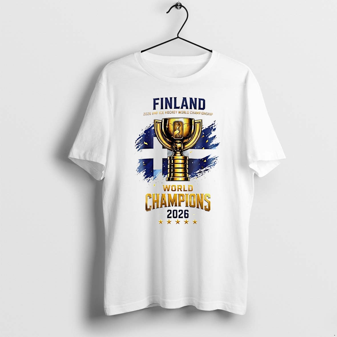 Original Suomi Finland Ice Hockey 5 Time Ice Hockey World Champions 2026 Tshirts