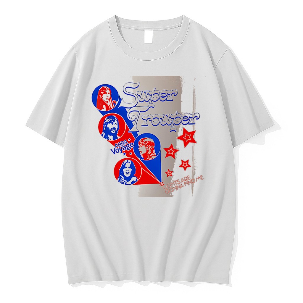 Original Super Trouper Abba Voyage White Tshirts