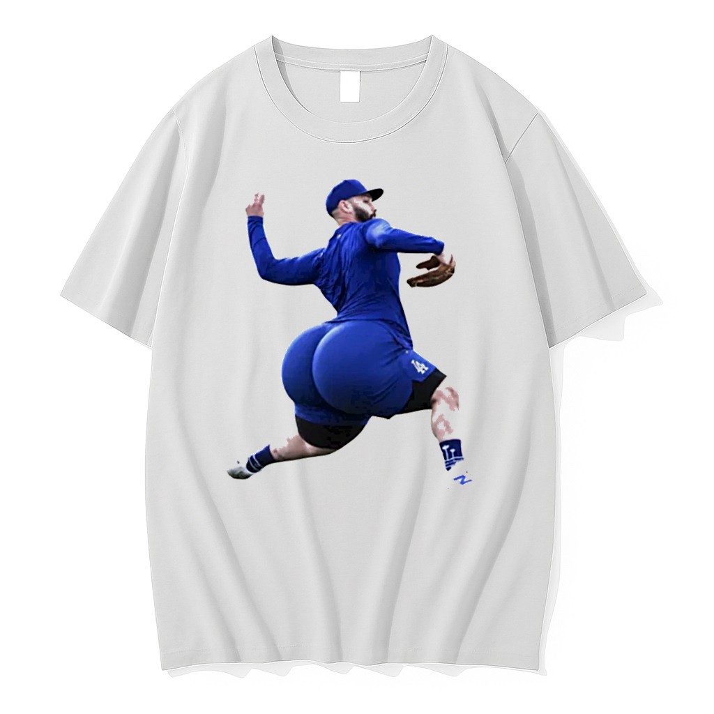 Original Tanner Scott La Dodgers Big Body Language Natural Tee Tshirts