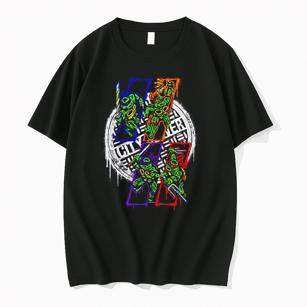 Original Teenage Mutant Ninja Turtles City Corner Heroes In A Half Shell Graffiti Tshirts