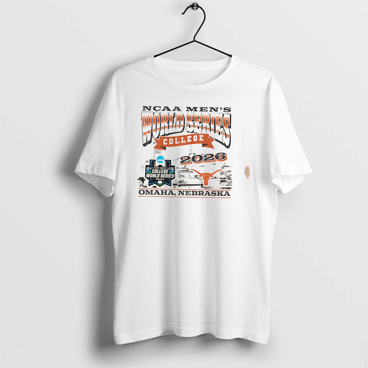 Original Texas Baseball 2026 Mens College World Series Skyline Tee Tshirts