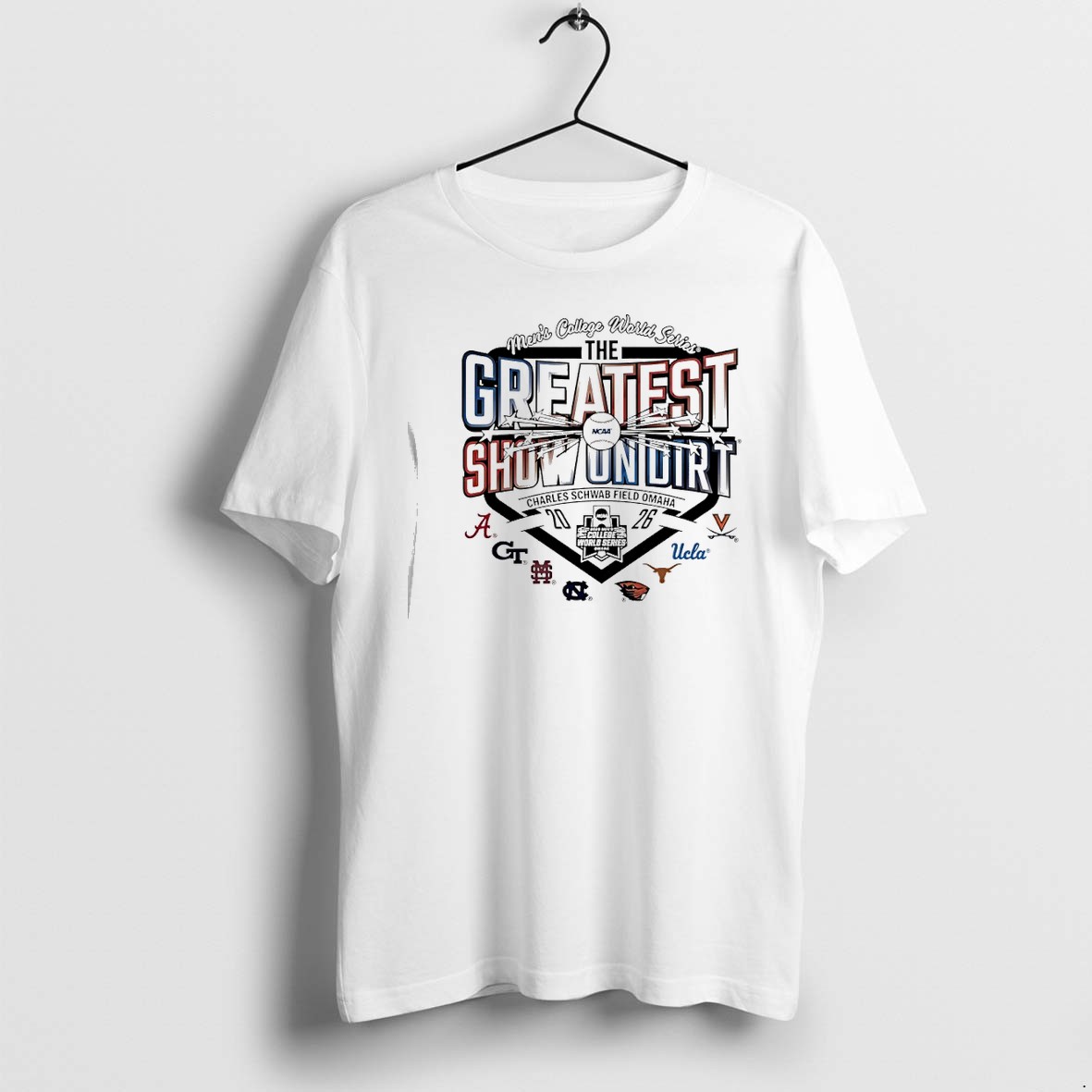 Original Texas Longhorns 2026 Baseball College World Series 8 Team Draft Tshirts