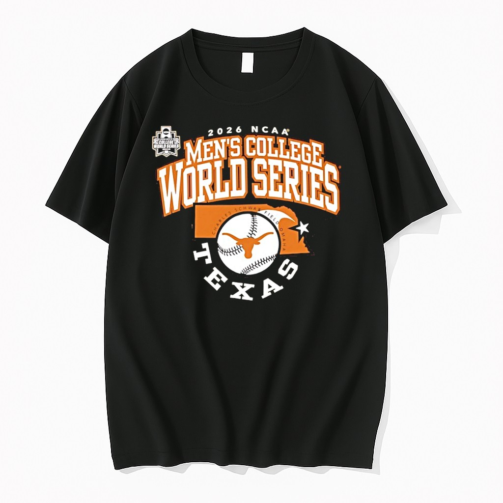 Original Texas Longhorns 2026 Mens Baseball College World Series Bound Tshirts