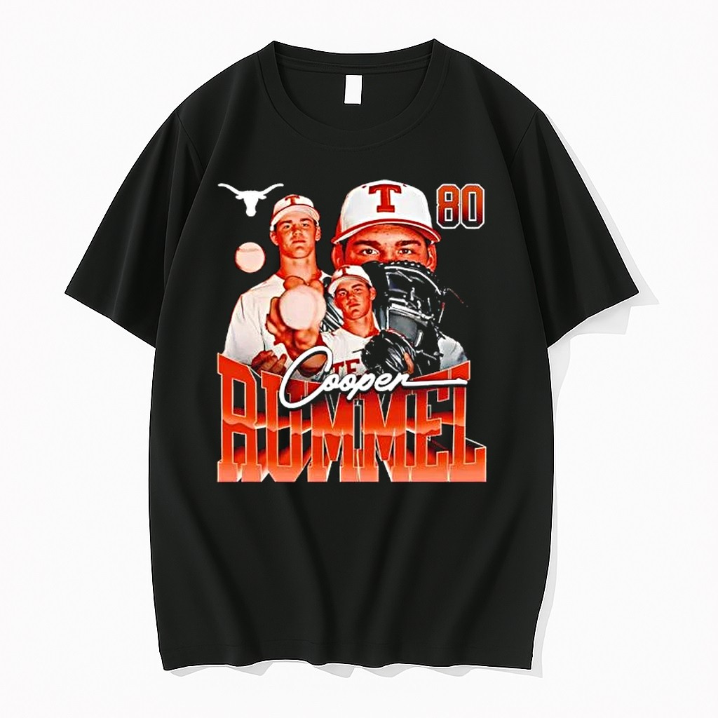 Original Texas Longhorns Ncaa Baseball Cooper Rummel Collage Tshirts