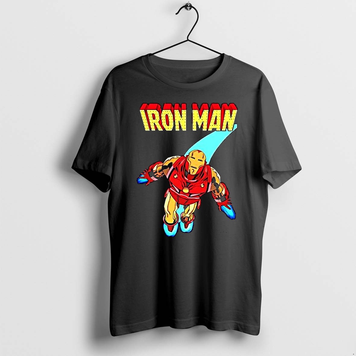 Original The Invincible Iron Man Marvel Comic Flying City Tshirts