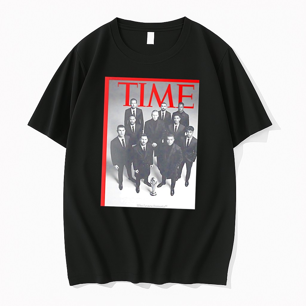 Original The Time Has Come Who Leaves Immortal Features Famous Football Players Vintage Tee Tshirts