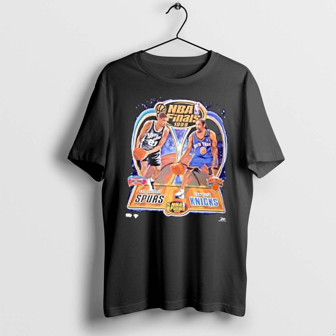 Original Tim Duncan San Antonio Spurs And Latrell Sprewell New York Knicks Nba Finals 1999 Tshirts