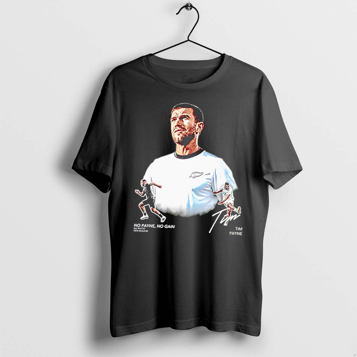 Original Tim Payne Wellington Phoenix No Payne No Gain Auto Signature Tee Tshirts