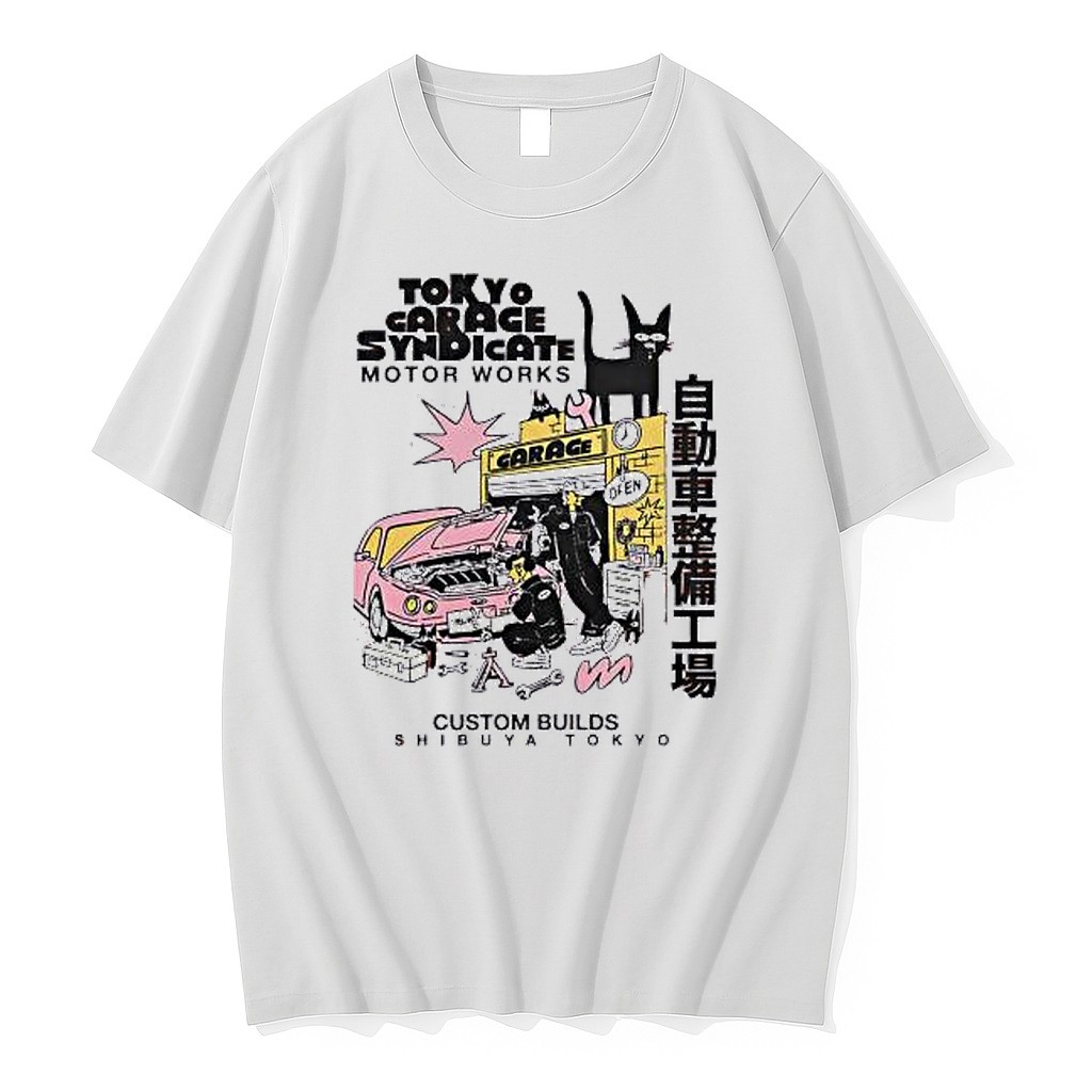 Original Tokyo Garage Syndicate Motor Works Builds Shibuya Tokyo Tshirts