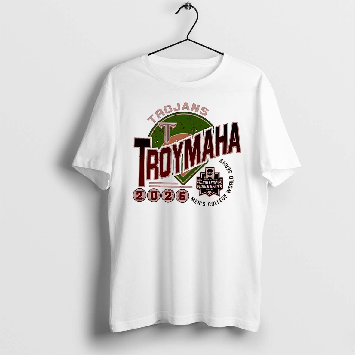 Original Troy Trojans Troymaha 2026 Mens College World Series Tee Tshirts
