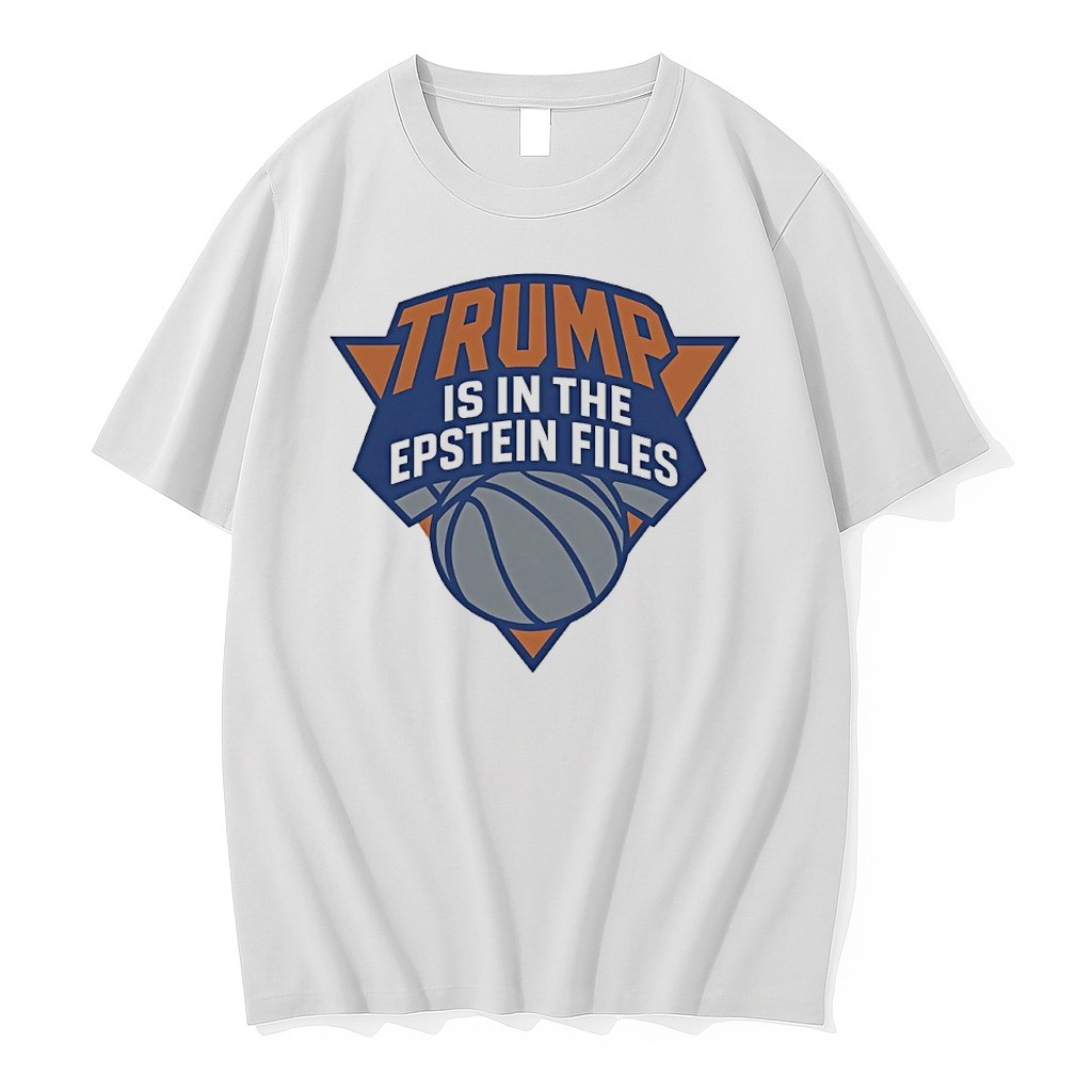 Original Trump Is In The Epstein Files New York Knicks Parody Logo Tshirts