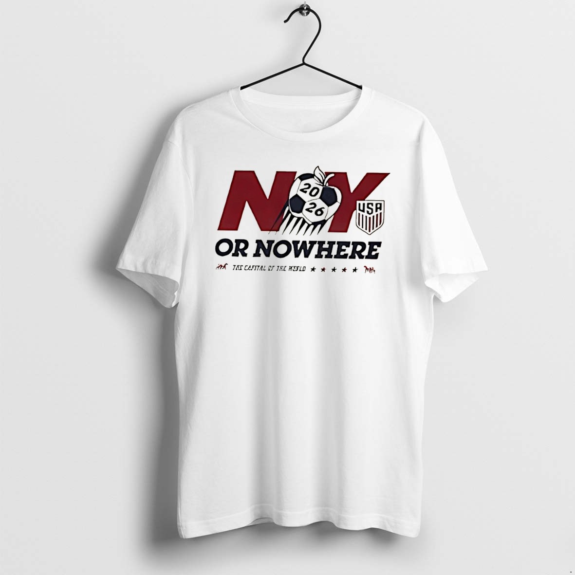 Original Us Soccer Knockout New York Or Nowhere Tee Tshirts