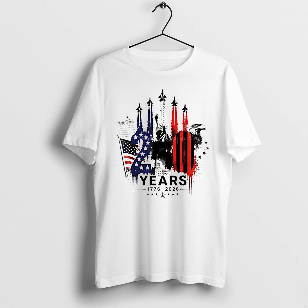 Original Usa 250th Anniversary We The People Firework Tshirts