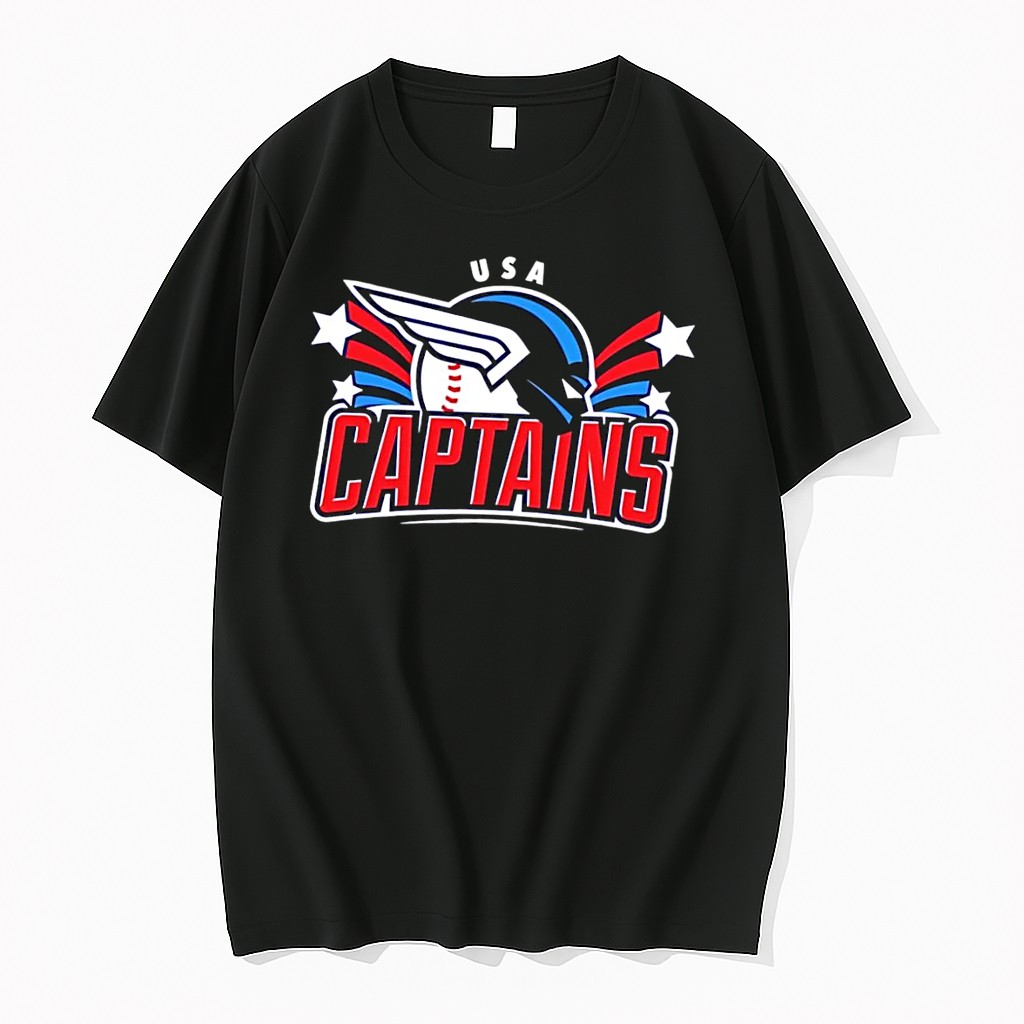 Original Usa Captains Black Tshirts