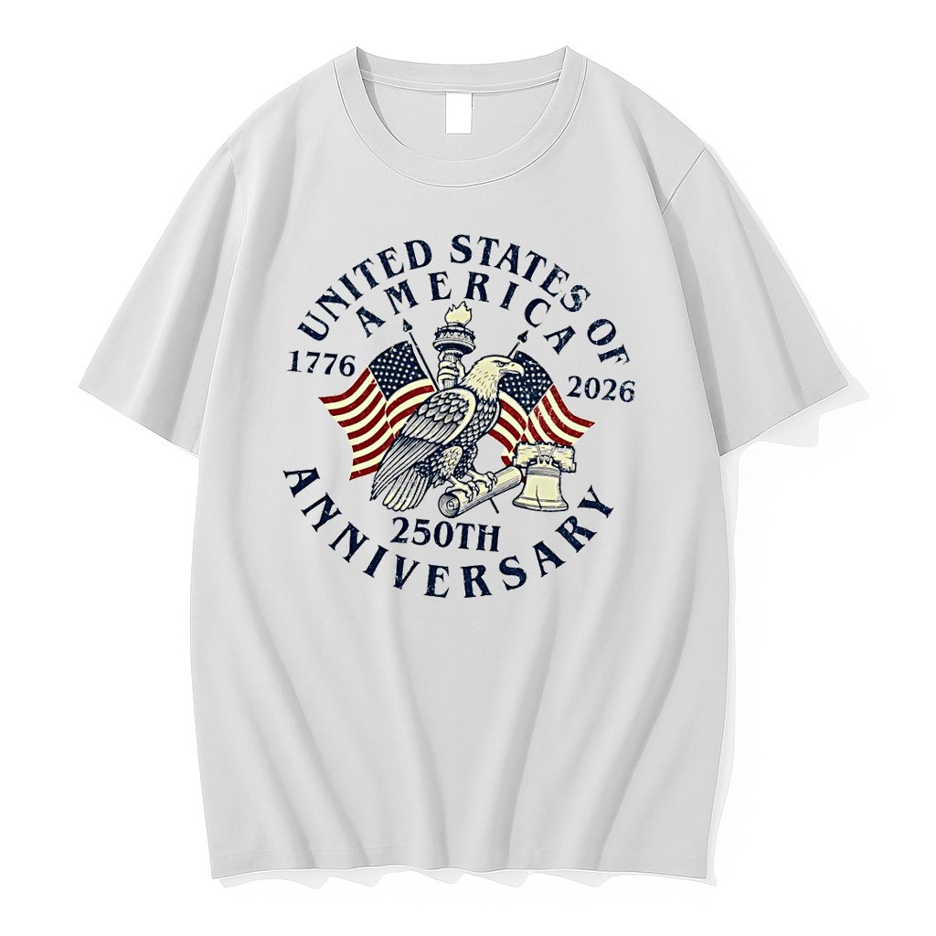 Original United States Of America 250th Anniversary 1776 2026 Eagle Liberty Bell Flag Tshirts