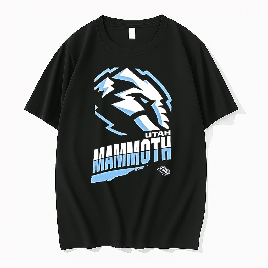Original Utah Mammoth Ice Mammoth Logo Mammoth Hockey Tshirts