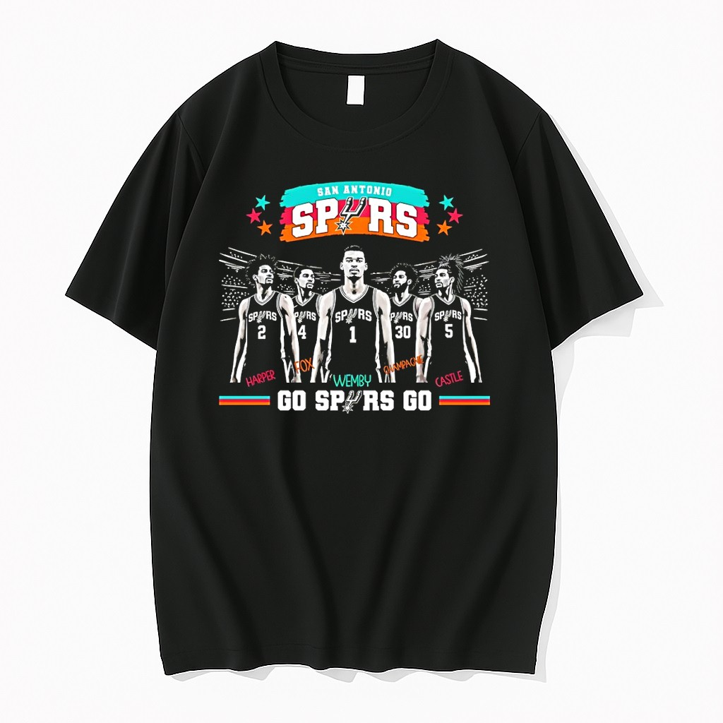 Original Victor Wembanyama Castle Fox Go Spurs Go San Antonio Spurs Basketball Nba 2026 Tshirts