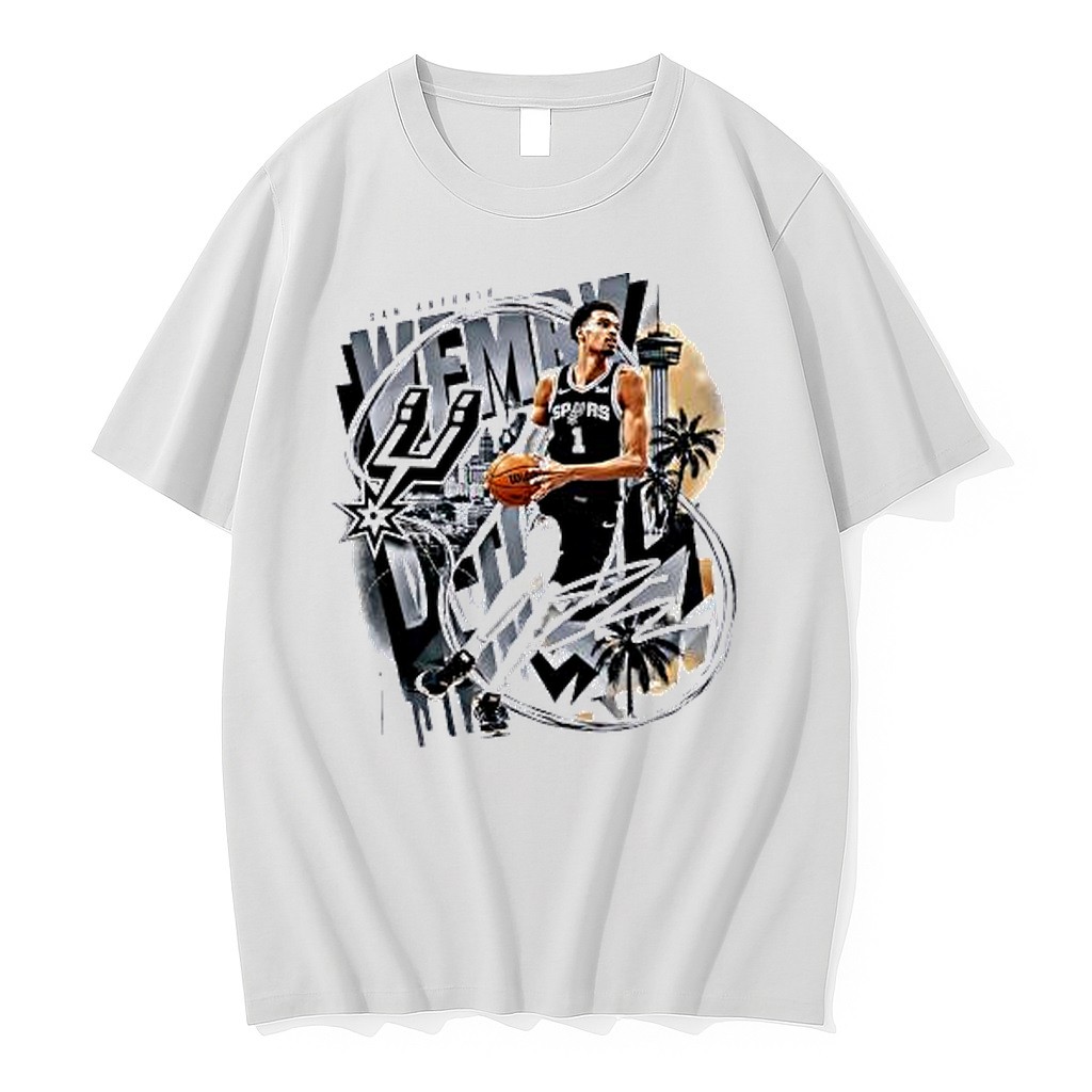 Original Victor Wembanyama San Antonio Spurs Nba Signature Tshirts