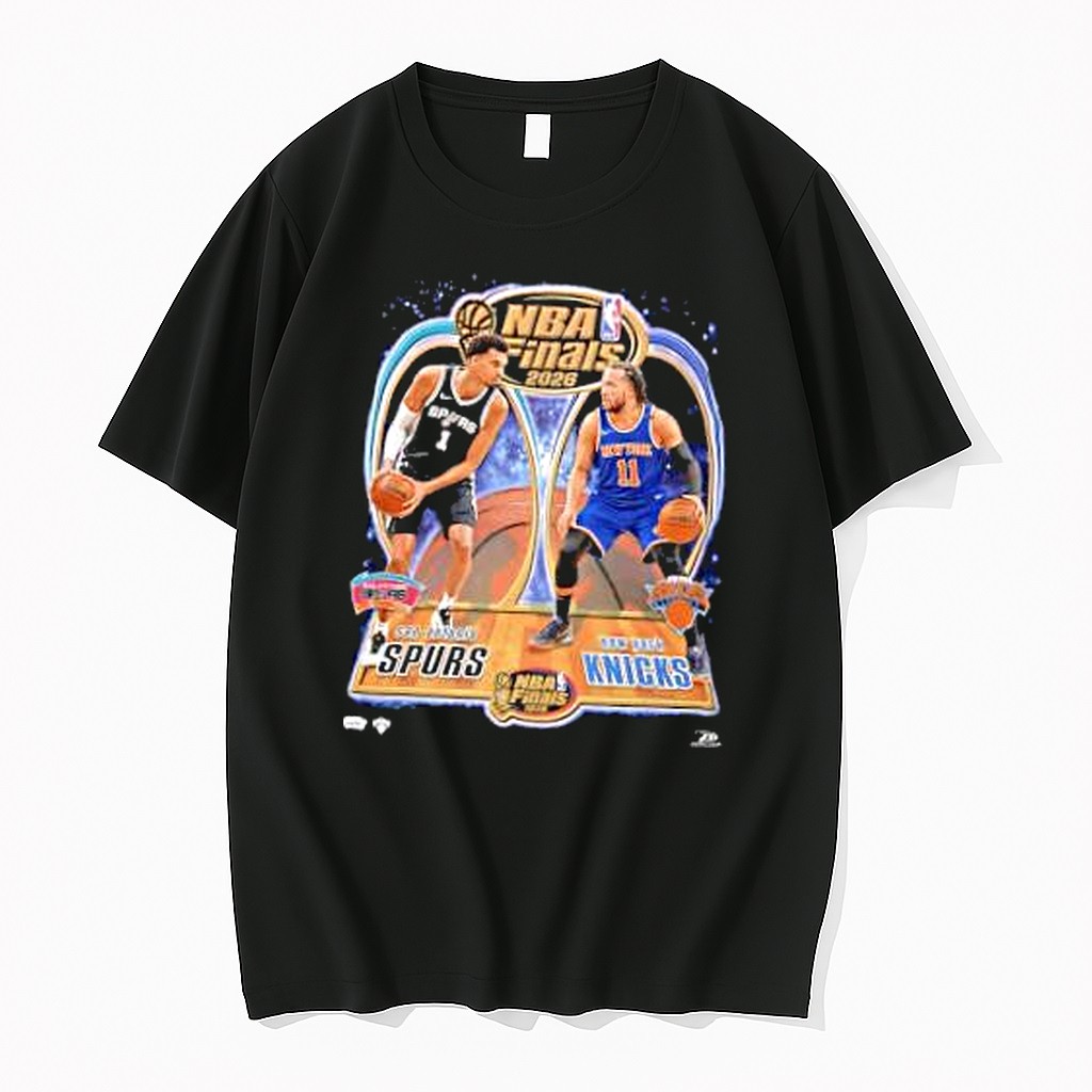 Original Victor Wembanyama San Antonio Spurs And Jalen Brunson New York Knicks Nba Finals 2026 Tshirts