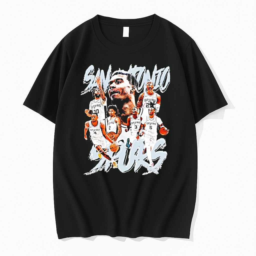 Original Victor Wembanyama Zach Collins Devin Vassell San Antonio Spurs Basketball Nba Vintage Tshirts