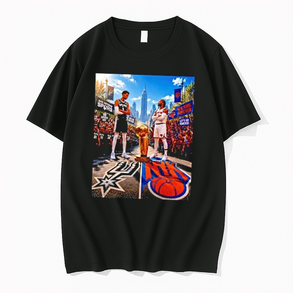 Original Victor Wembanyama And Jalen Brunson Championship Trophy 2026 Tshirts