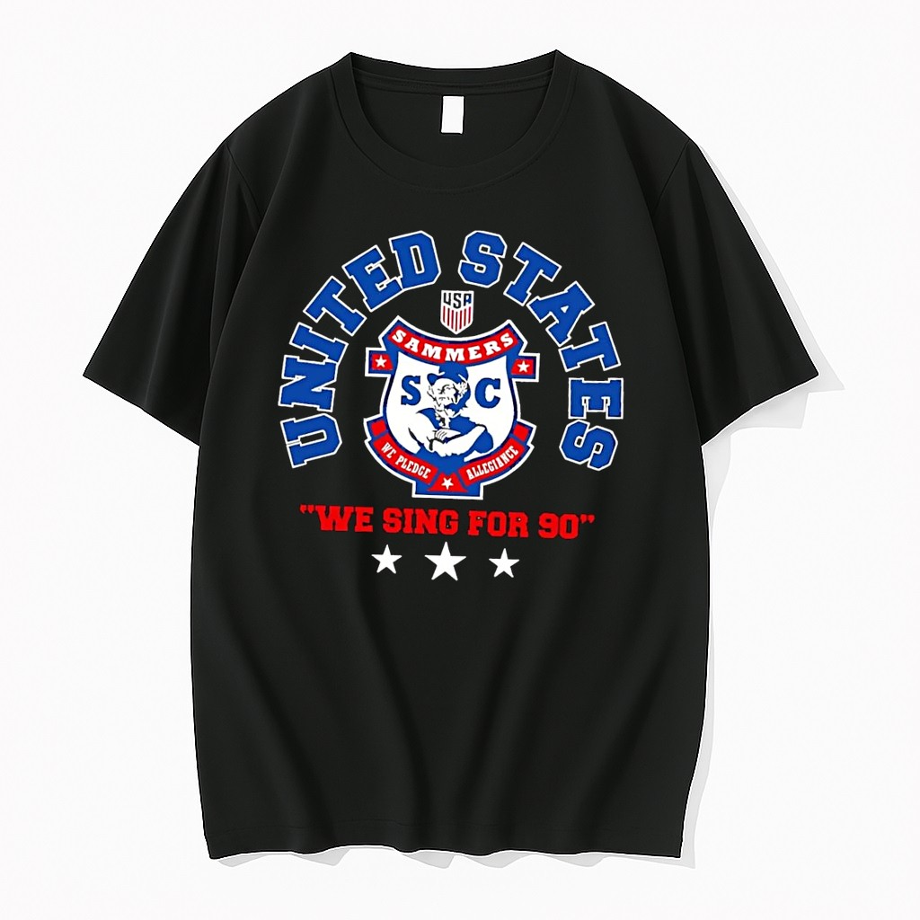 Original We Pledge Allegiance United States Sammers Sc We Sing For 90 Black Tshirts