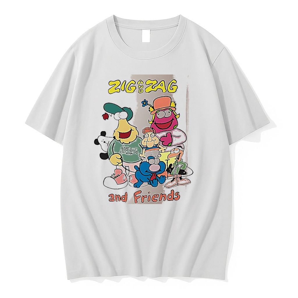 Original Zig And Zag And Friends White Tshirts