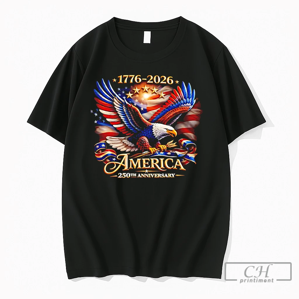 Premium Bald Eagle American Flag 1776 2026 America 250th Anniversary T Shirts Sweater Hoodie