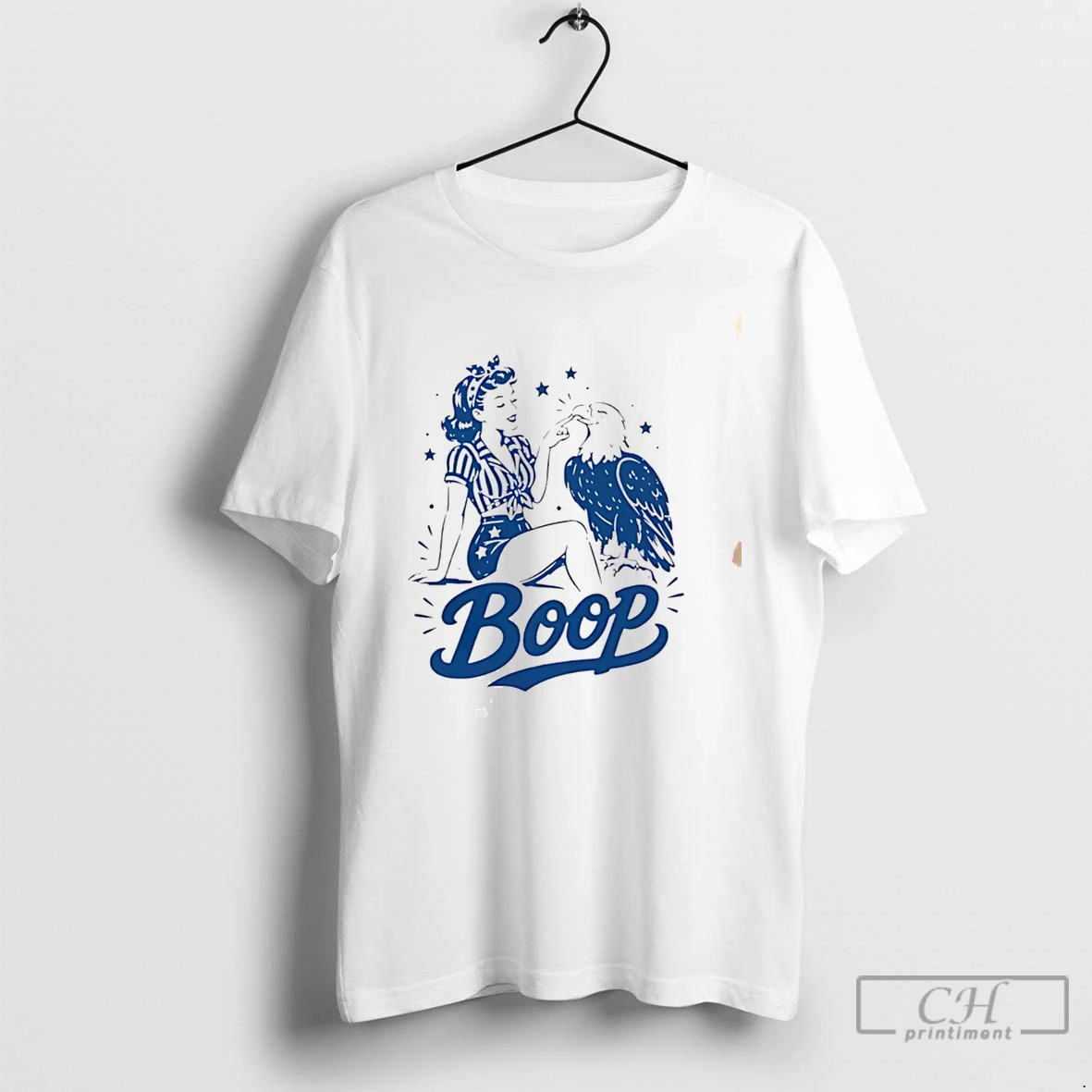 Premium Boop Eagle Patriotic 4th Of July Tee T Shirts Sweater Hoodie