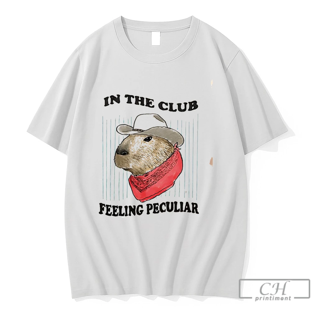 Premium Capybara In The Club Feeling Peculiar Tee T Shirts Sweater Hoodie